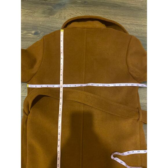 Cyrus Belted Wrap coat knit brown size small - Picture 5 of 14